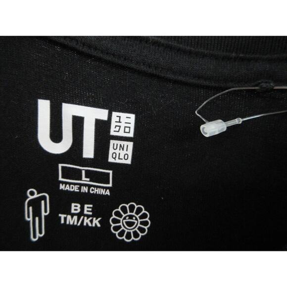 NWOT Billie Eilish x Takashi Murakami x Uniqlo Black Graphic T-Shirt Men Large - Picture 5 of 8